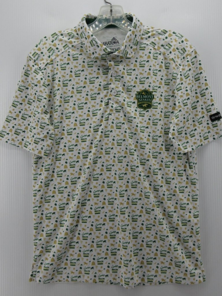 Saratoga Race Track Polo Shirt Xs Belmont Stakes Horses Aop Novus Golf